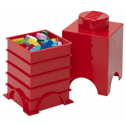 фото Ящик для хранения lego 1 storage brick красный
