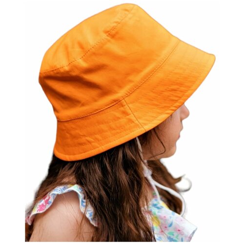 фото Панама шляпа детская летняя для девочки мальчика малышей подростка панамка от солнца море в подарок, оранжевый, 1,5-3 года chapken