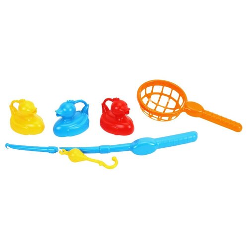 фото Рыболовный набор с уточками для игры с песком и водой технок / детская рыбалка / детская удочка / игрушки для песочницы
