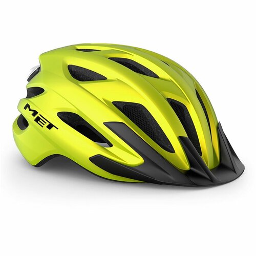 фото Велошлем met crossover helmet (3hm149ce) 2024, цвет лаймовый желтый металлик, размер шлема xl (60-64 см)