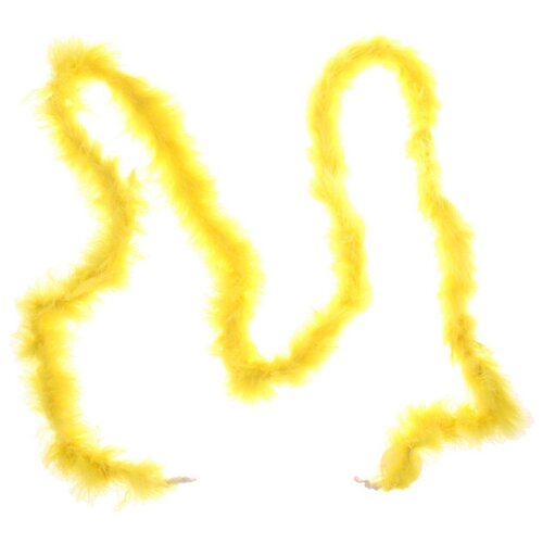 фото Карнавальный шарф перо 2 метра, 18 грамм, цвет желтый 2786171 сима-ленд