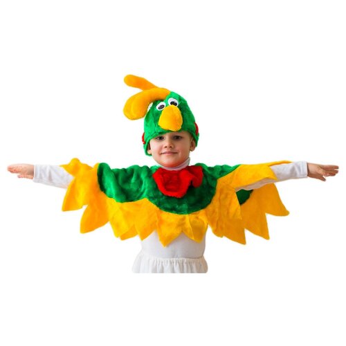 фото Костюм бока попугай, желтый/зеленый, размер 122-134