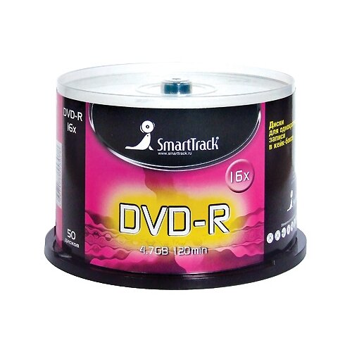 фото Диск dvd-r 4.7gb smart track 16х cake box (25шт)