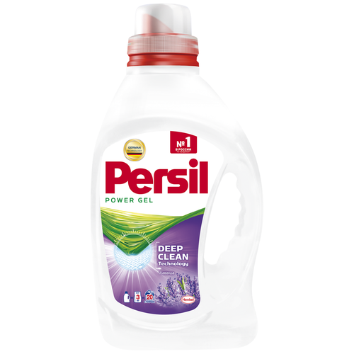 фото Гель для стирки persil power deep clean лаванда, 1.95 л, бутылка