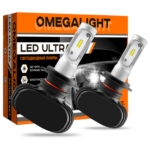 фото Лампа автомобильная светодиодная omegalight ultra olledh27ul-2 h27 25w 2 шт.