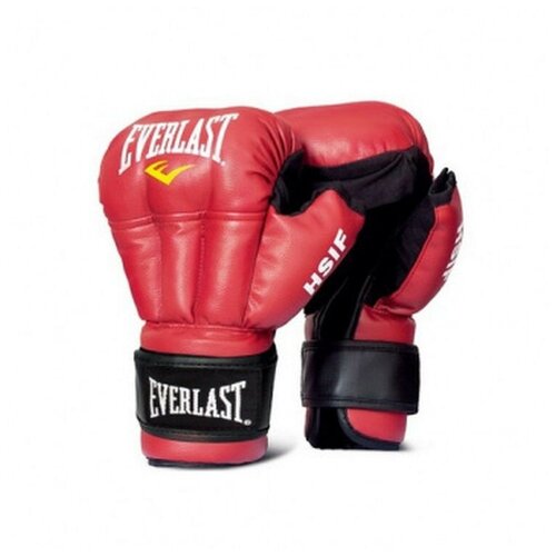 фото Перчатки для рукопашного боя everlast hsif leather 6oz красные