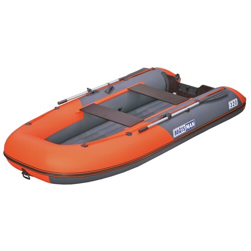 фото Надувная лодка boatsman bt320a графитовый/оранжевый