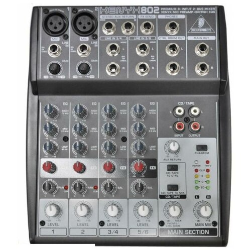 фото Behringer xenyx 802 микшерный пульт компактный