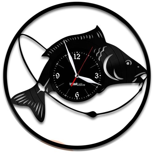 фото Настенные часы из виниловой пластинки "рыбалка" №7 vinyllab