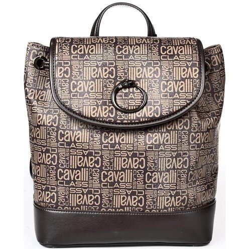 фото Сумка-рюкзак женская cavalli class c92pwcsd0055025 brown monogram 005