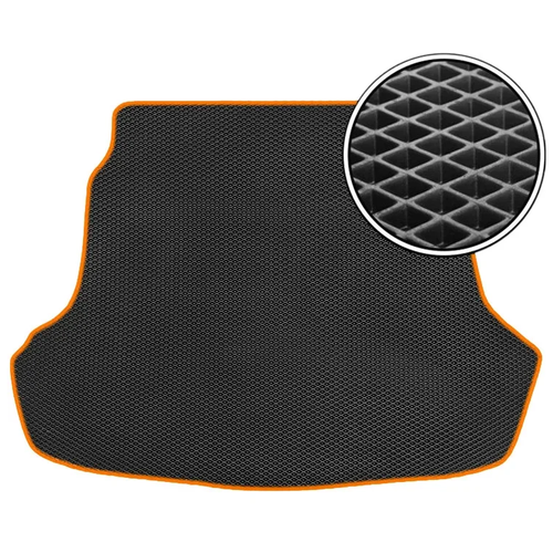 фото Автомобильный коврик в багажник ева mercedes gl-класс x166 2018 (багажник) (оранжевый кант) vicecar