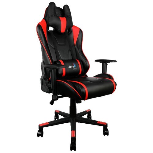 фото Компьютерное кресло aerocool ac220 air игровое, обивка: искусственная кожа, цвет: черный/красный