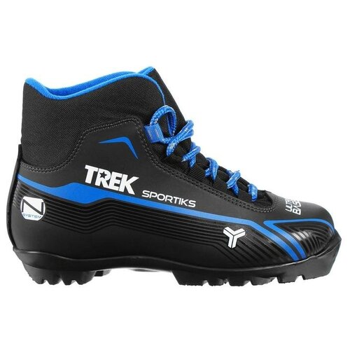 фото Ботинки лыжные trek sportiks nnn ик, цвет чёрный, лого синий, размер 45