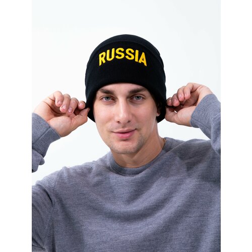 фото Шапка бини шапка мужская универсальная демисезон, зима, размер 54-62, черный нет бренда