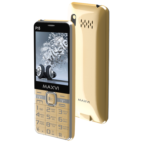 фото Телефон maxvi p15, золотистый