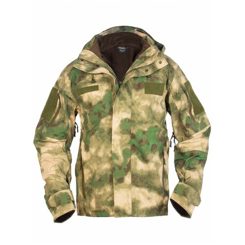 фото Куртка мужская тактическая 2в1, gongtex alpha hardshell jacket, цвет атакс, мох (a-tacs)-s