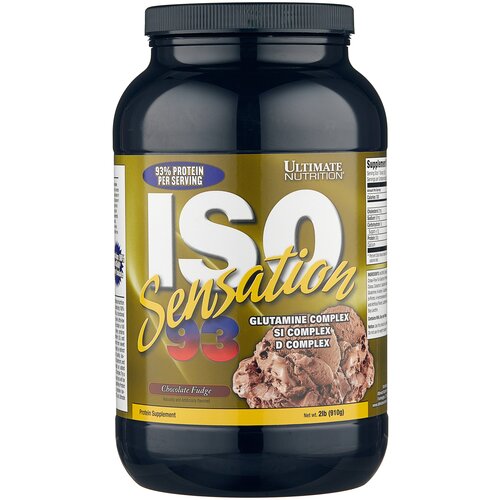 фото Протеин ultimate nutrition iso sensation 93, 910 гр., шоколадная помадка