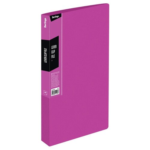 фото Berlingo папка с зажимом color zone a4, пластик розовый