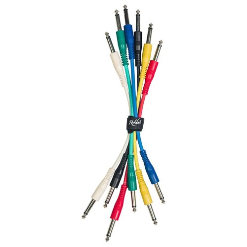 фото Комплект патч-кабелей для соединения педалей rockdale mono jack (ts) male 20cm ic016-20cm