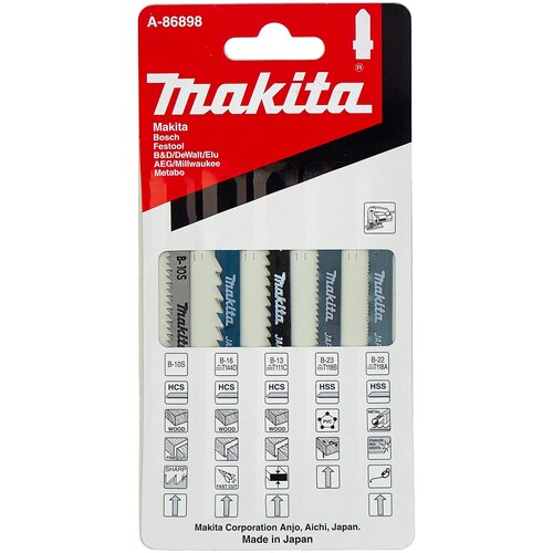 фото Набор пилок для электролобзика makita a-86898 5 шт.