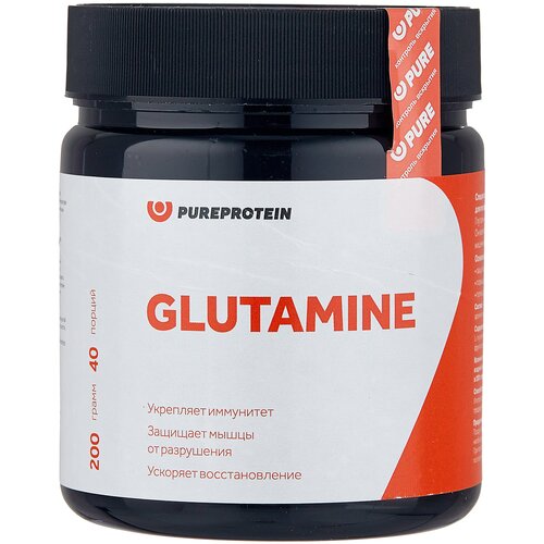 фото Аминокислота pure protein l-glutamine, лесные ягоды, 200 гр.