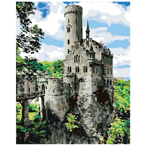 фото Замок лихтенштейн раскраска картина по номерам на холсте gu-a9991 40х50 живопись по номерам