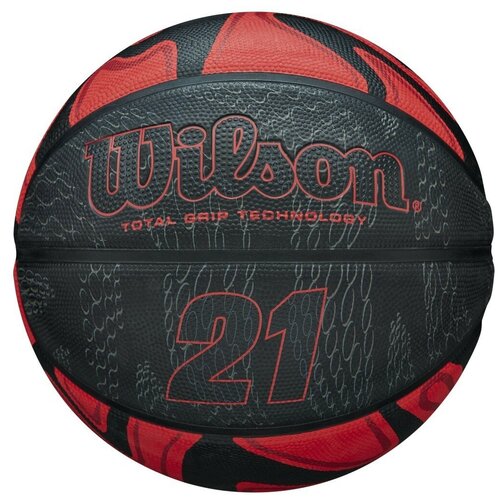 фото Баскетбольный мяч wilson 21 series, р. 7 красный/черный