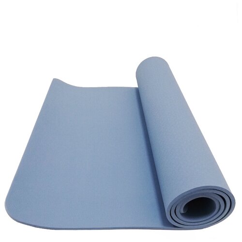 фото Коврик для йоги с сумкой для переноски 183х80х0,8, голубой urm
