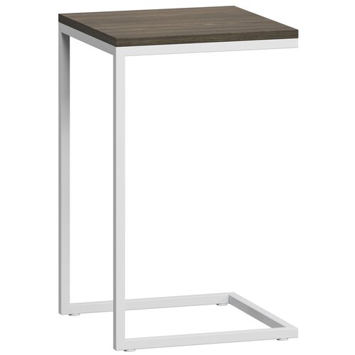 фото Loftyhome стол приставной бервин серый с белым основанием