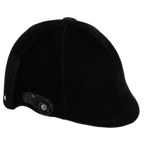 фото --- шлем для верховой езды, бархат, одноразмерный, бархатный, черный recom