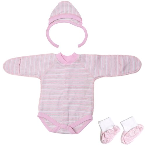 фото Комплект одежды клякса, размер 50, розовый, серый