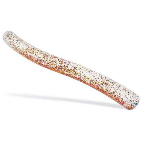 фото Надувная палка для плавания с блестками intex glitter curly noodle 180х28см (57509)