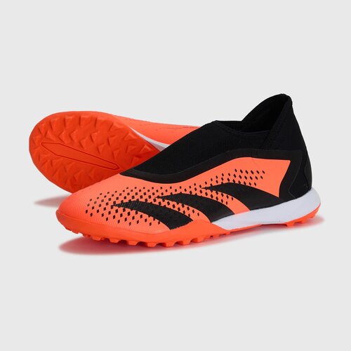 фото Шиповки adidas, футбольные, нескользящая подошва, размер 8.5 uk, оранжевый, черный