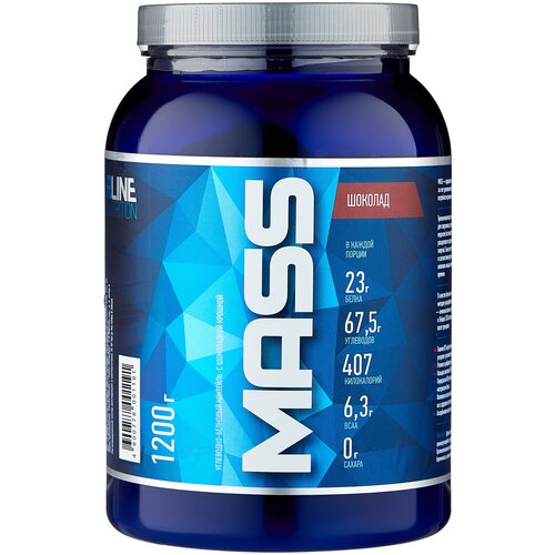 фото Гейнер rlinesportnutrition mass, 1200 г, шоколад