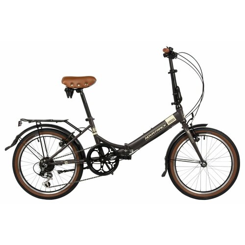 фото Велосипед novatrack aurora 3.6 20" (2024) (велосипед novatrack 20" складной, aurora, коричневый, shimano 6 speed, ty21/ts38/sg-6si)