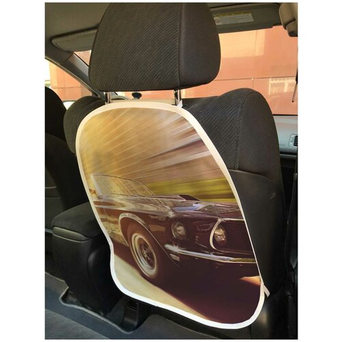 фото Защитная накидка joyarty "скоростной автомобиль" на спинку автомобильного сидения