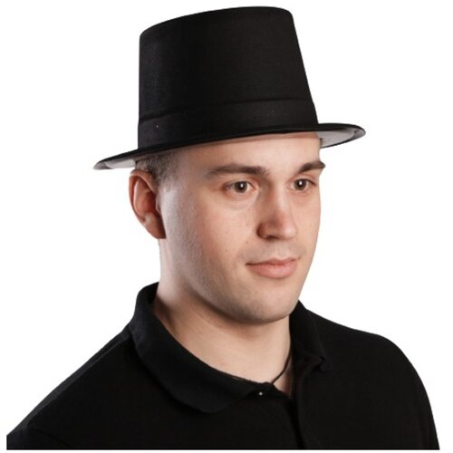 фото Карнавальная шляпа «цилиндр», р-р 56, цвет чёрный сима-ленд