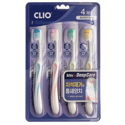 фото Clio sens-r deep care набор зубных щеток с мягкой щетиной, 4шт