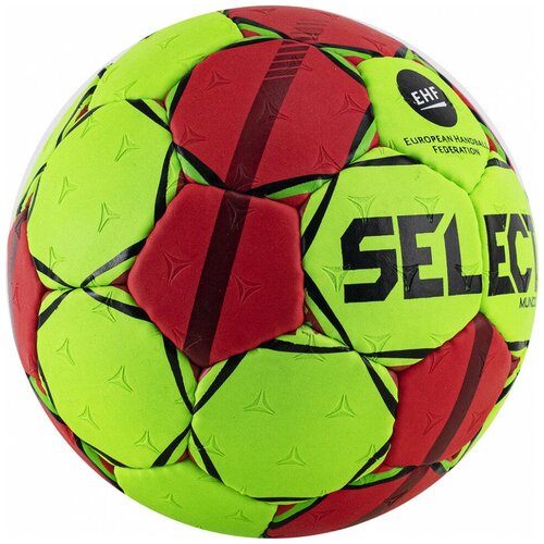 фото Мяч гандбольный "select mundo" арт. 846211-443, lille (р.0),мат.пу,руч.сш, зелено-красный