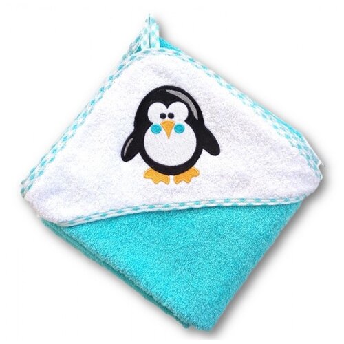 фото Uviton полотенце baby пингвиненок банное 100х100 см пингвиненок