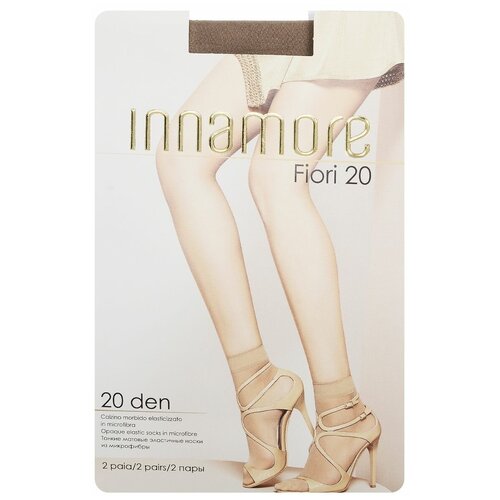 фото Капроновые носки innamore fiori 20, 2 пары, размер uni, daino