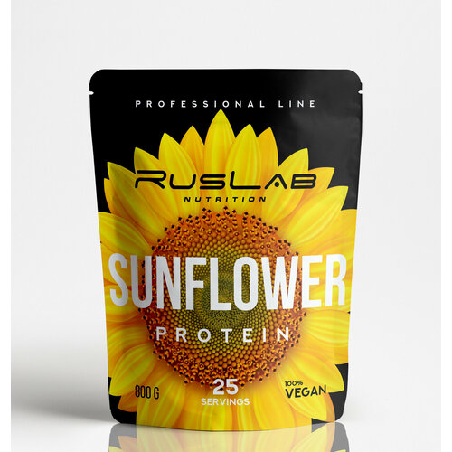 фото Sunflower protein-протеин подсолнечный, растительный протеин, веганский протеин, без гмо (800гр), вкус имбирный пряник ruslabnutrition