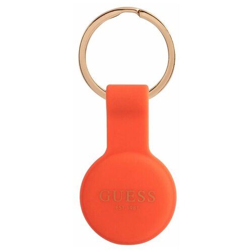 фото Guess для airtag чехол liquid silicone with ring orange