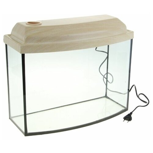 фото Пижон аквариум телевизор с крышкой, 30 литров, 46 х 20 х 33/38,5 см, беленый дуб
