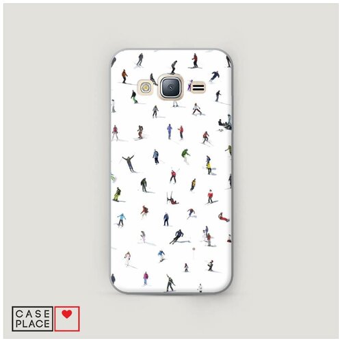 фото Чехол пластиковый samsung galaxy j3 2016 хобби лыжи case place