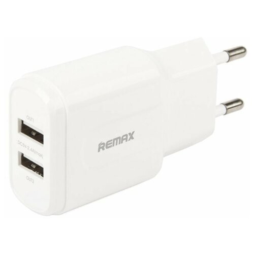 фото Зарядное устройство remax rp-u22 2*usb, 2.4a, белый