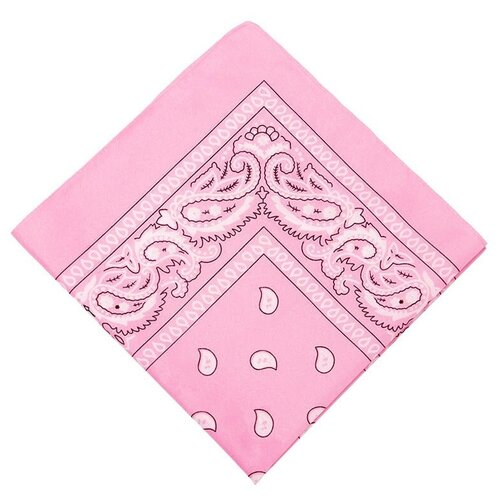 фото Бандана платок в стиле hip-hop универсальная косынка повязка для волос на голову, розовая baziator