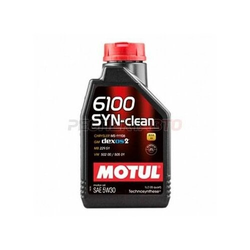 фото Масло моторное синтетическое motul 6100 syn-clean 5w30 1л