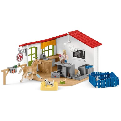 фото Игровой набор schleich ветеринарная клиника с домашними животными (42502)