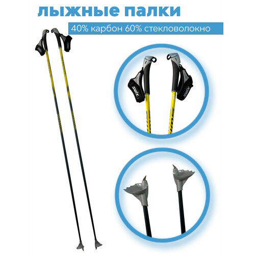 фото Лыжные палки swix rc510 40% карбон, 160см